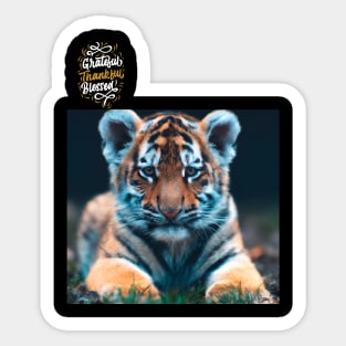 Mesmerizing Digital Art Prints: Tiger Collection Sticker